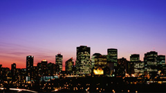 The skyline of Edmonton, Alberta, Canada at night